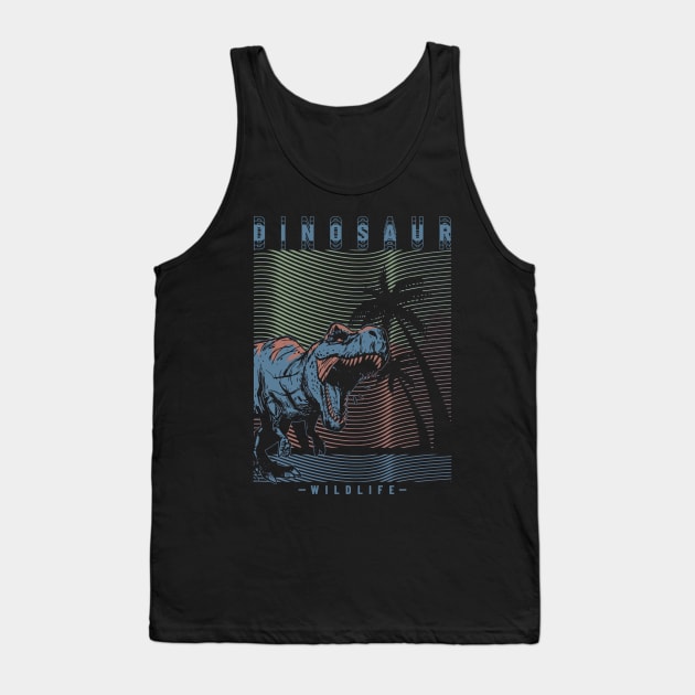 Dino Retro: Prehistoric Style with a Modern Twist Tank Top by WorldDinosaurs